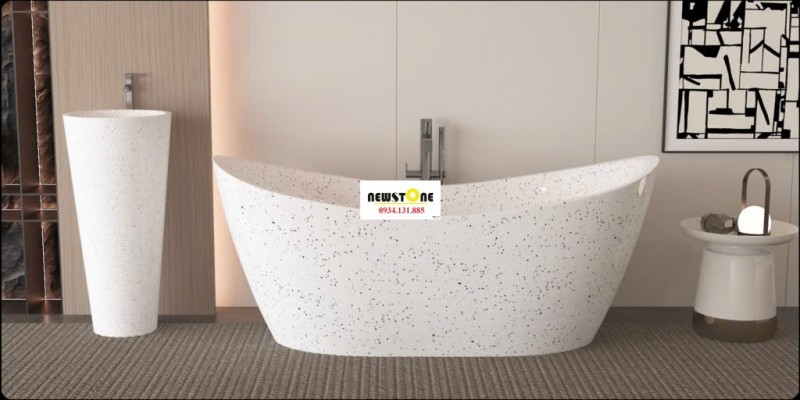 ĐÁ TERRAZZO BỒN TẮM MÀU XANH LÁ (HOẶC MÀU ĐỎ, CAM,...)