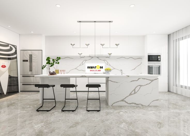 Đá Thạch Anh Nhân Tạo Trắng (Quartz)
