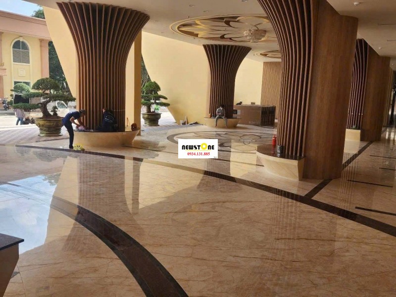 Đá Nhân Tạo Vàng Rosa Light