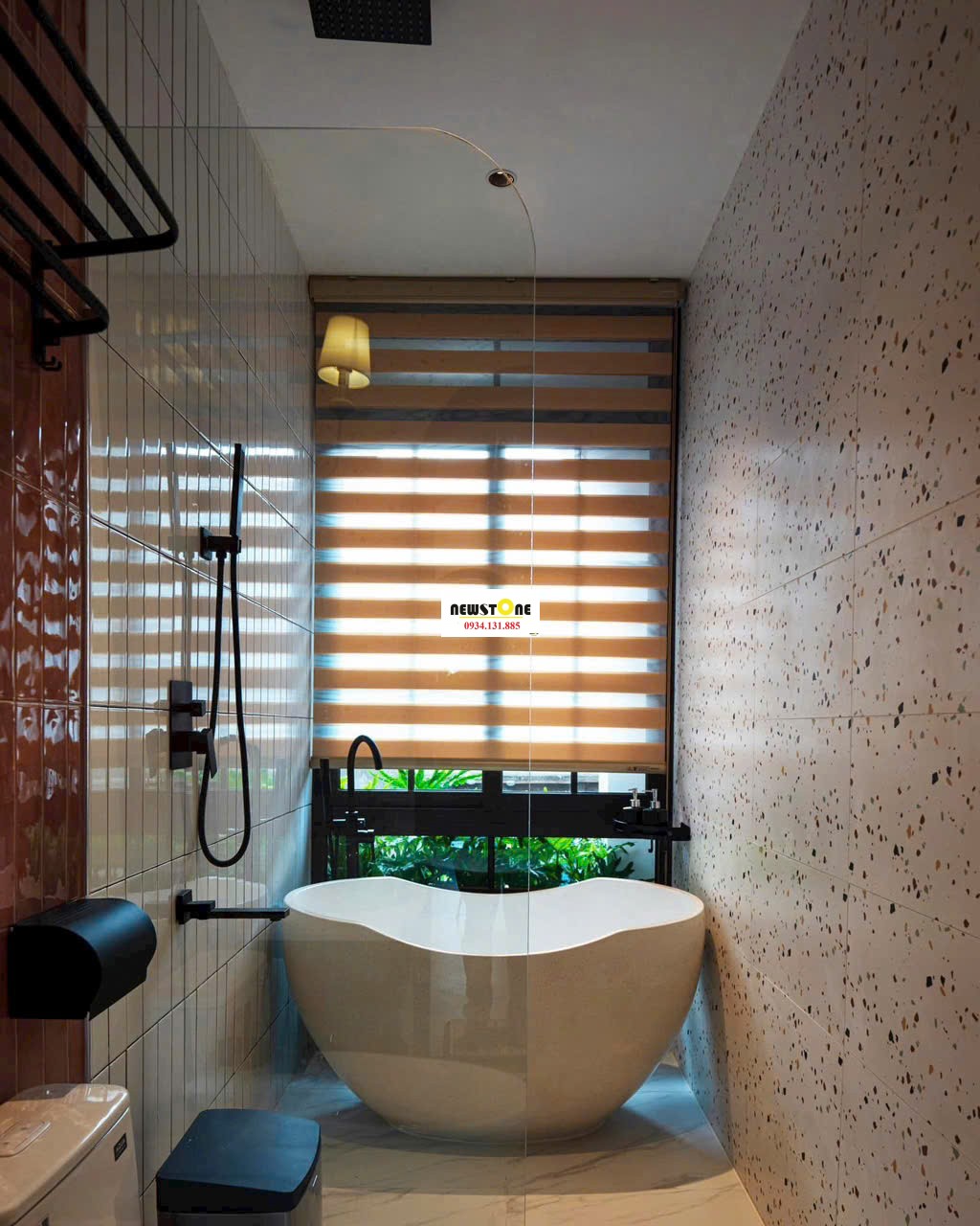 bồn tắm bê tông mài