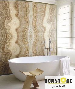 Đá tự nhiên Honey Onyx xuyên sáng