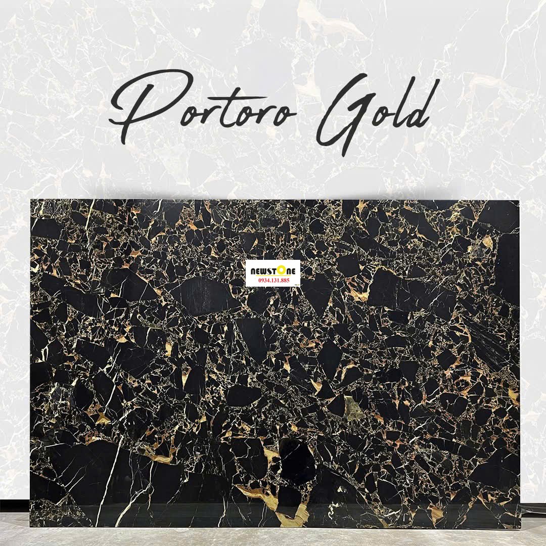 Đá Marble Portoro Gold