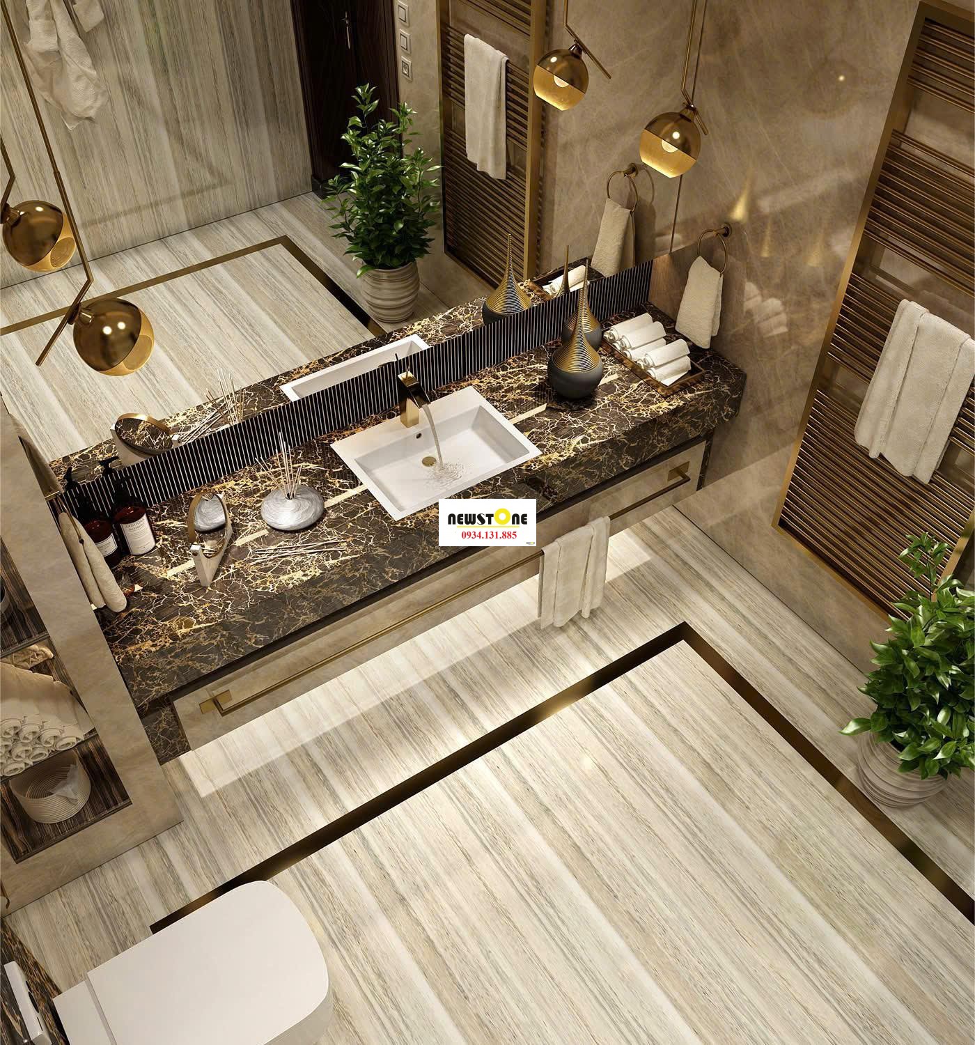 Đá Marble Portoro Gold